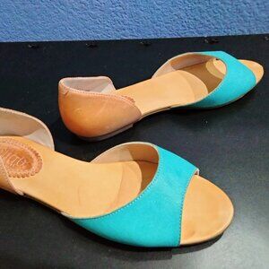 Latigo Mollee d’Orsay Style Sandal, Turquoise, Size 9 M